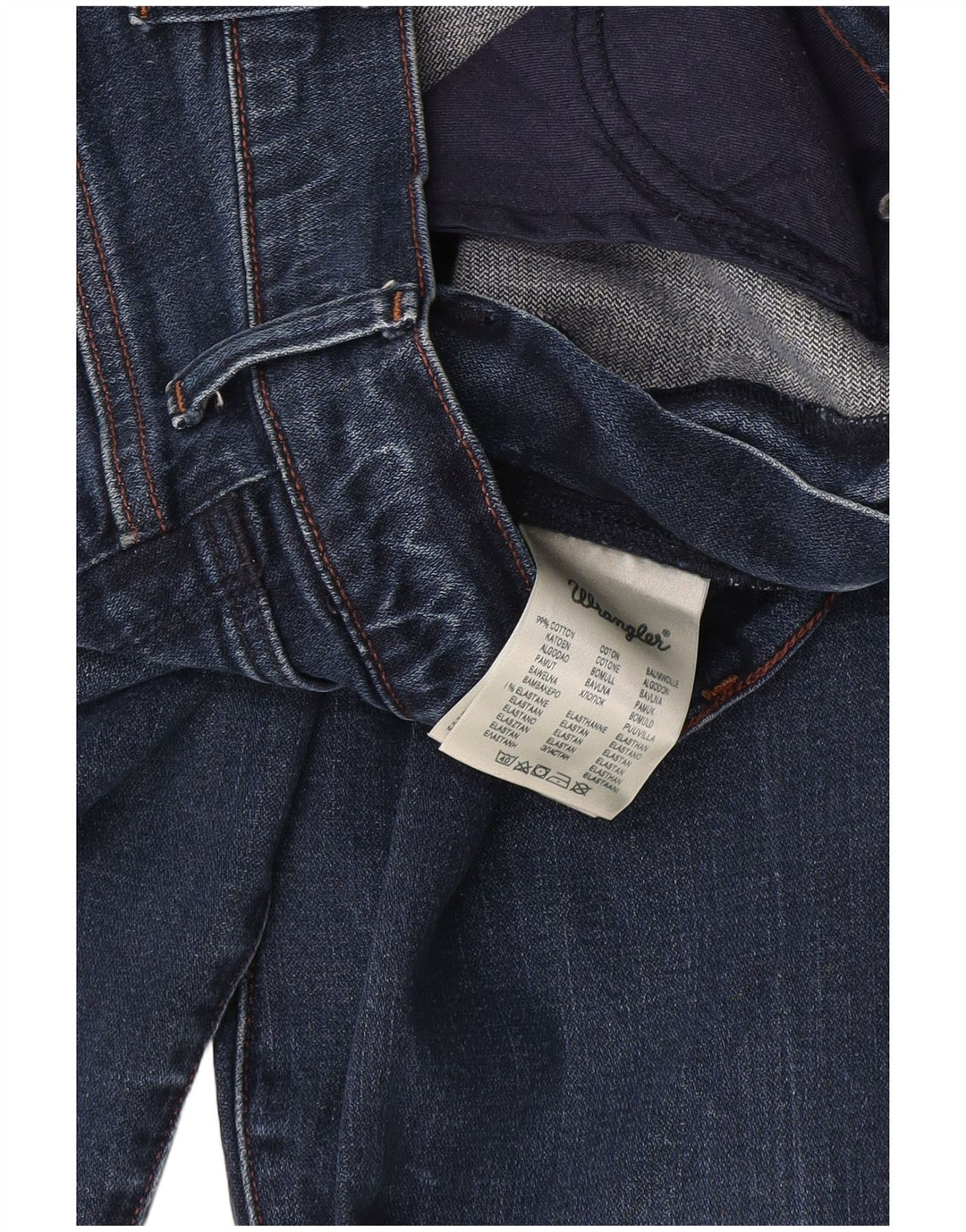 Męskie proste dżinsy Wrangler W34 L32 Niebieskie bawełniane