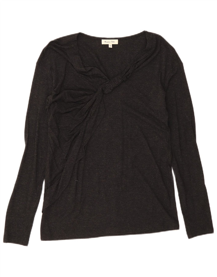 Damski top Massimo Dutti z długim rękawem UK 12, średni czarny