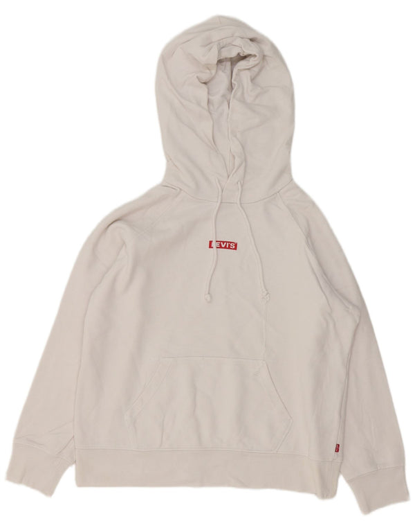 Męska bluza z kapturem Levi's o luźnym kroju XS, biała bawełna