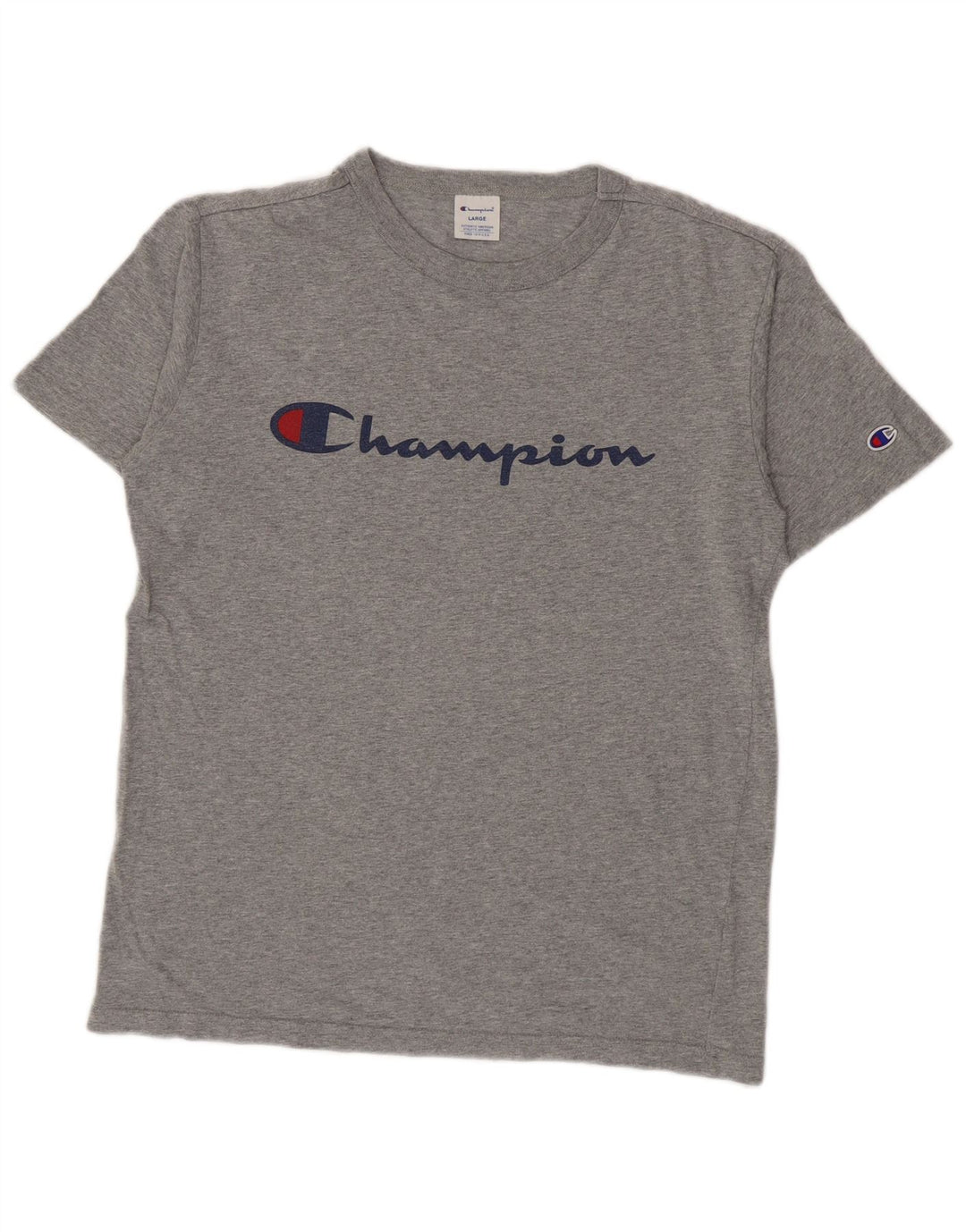 Męski T-shirt Champion z grafiką, duży, szary, nakrapiany