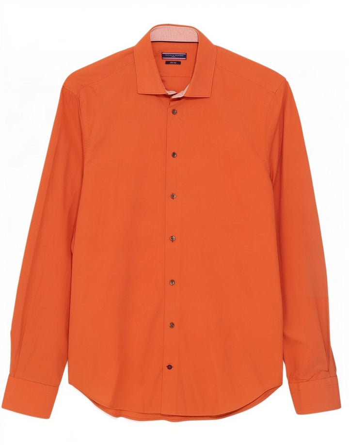 Męska koszula slim fit Tommy Hilfiger rozmiar 39 15 1/2 średni pomarańczowy