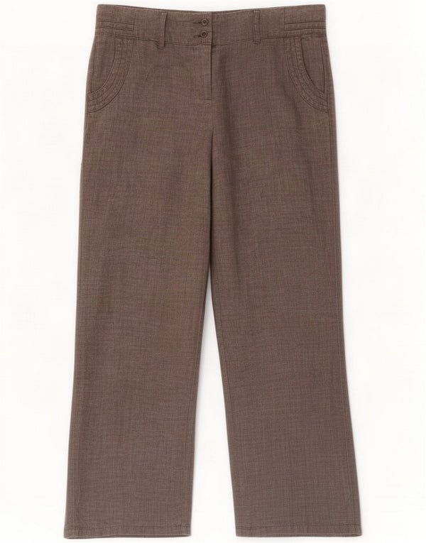 Monsoon Krótkie proste spodnie damskie na co dzień UK 14 Large W34 L28 Szare