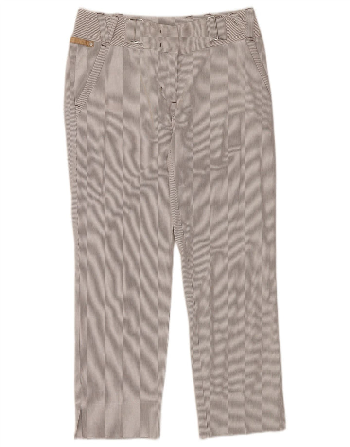 Spodnie damskie SPORTMAX UK 8 Small W28 L25 Szare prążki