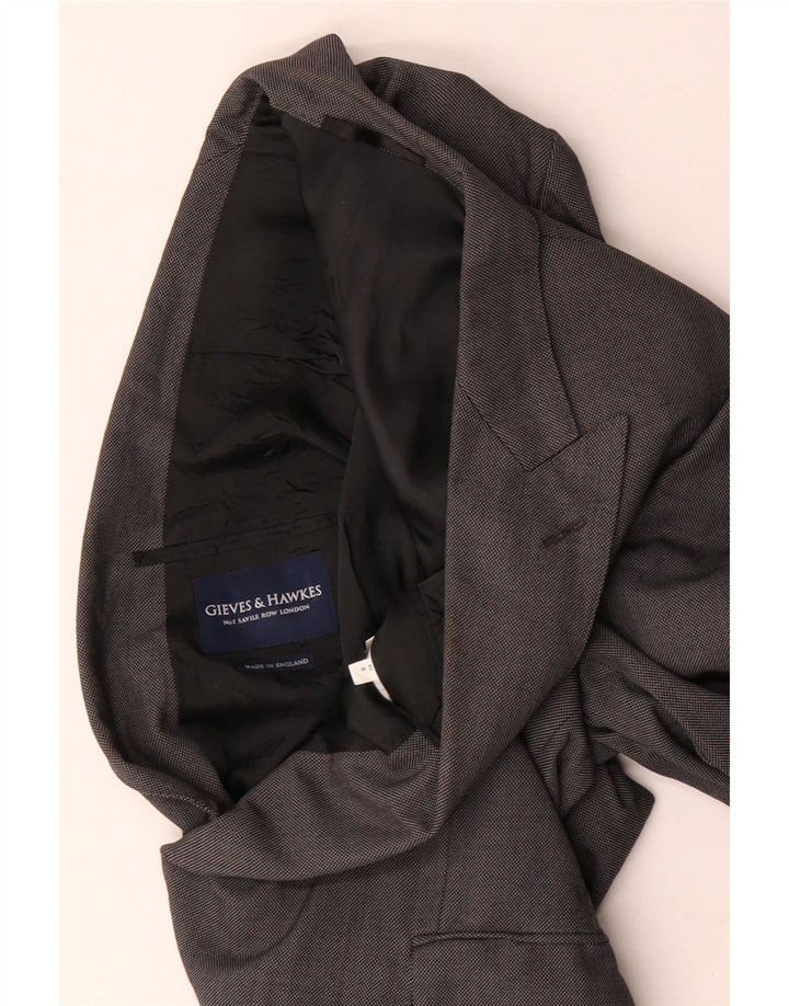 Męska marynarka Gieves & Hawkes Slim Fit UK 40, duża, szara