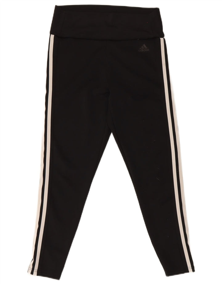 Damskie legginsy Adidas Crop UK 12/14 Średni czarny poliester