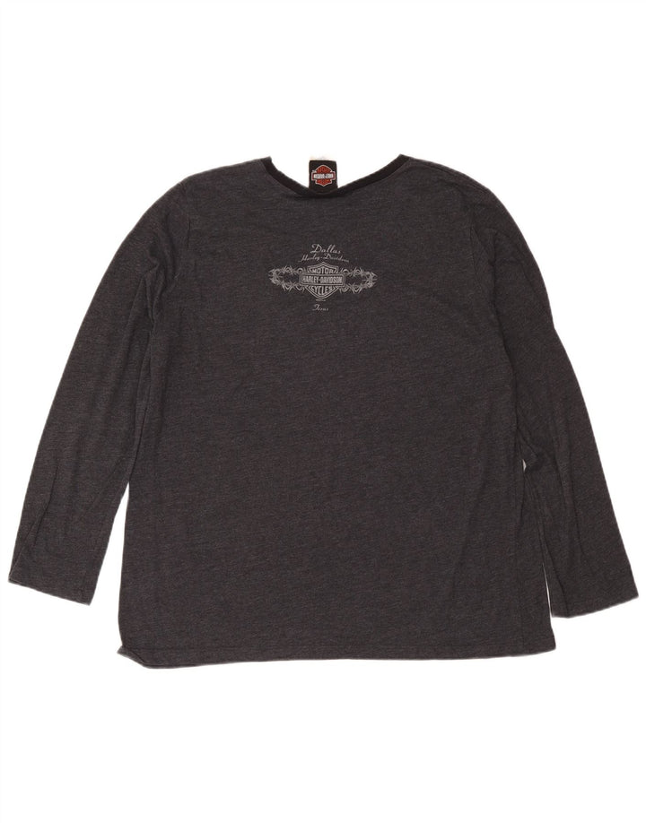 Damski top Harley Davidson z długim rękawem UK 20 2XL Szara bawełna
