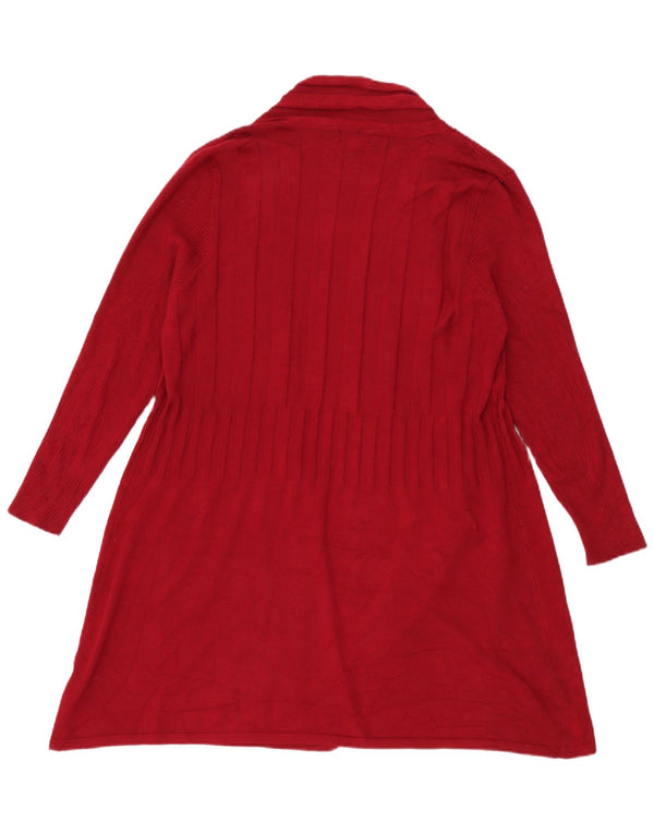 Marks & Spencer Damski sweter rozpinany z autografem, UK 10, mały, czerwony