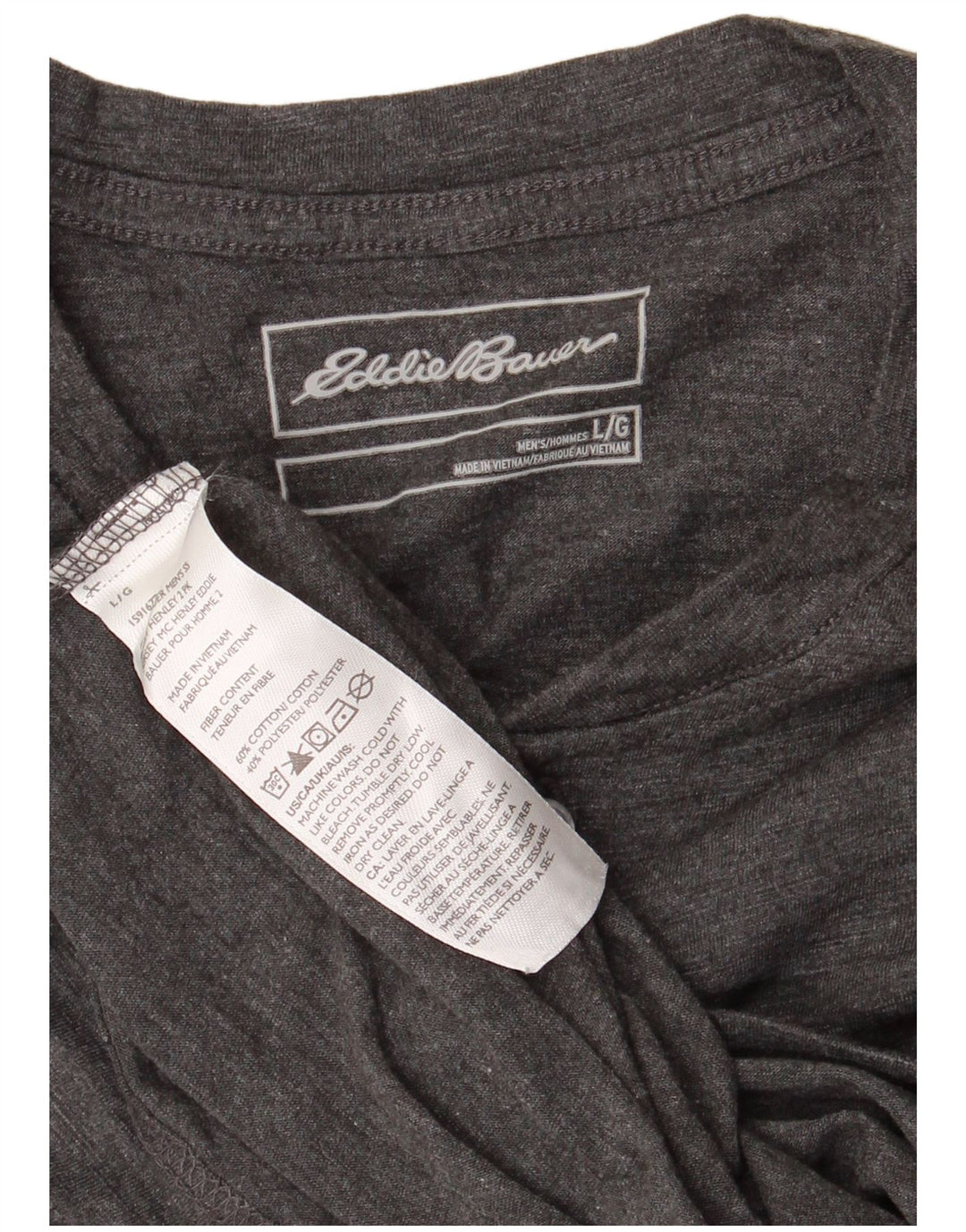 T-shirt męski EDDIE BAUER, duży, szary, bawełniany