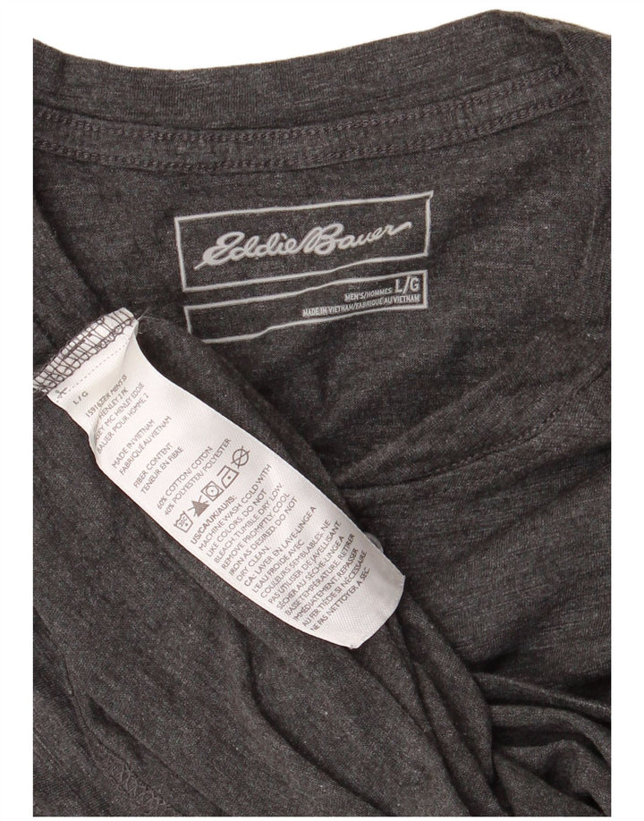 T-shirt męski EDDIE BAUER, duży, szary, bawełniany