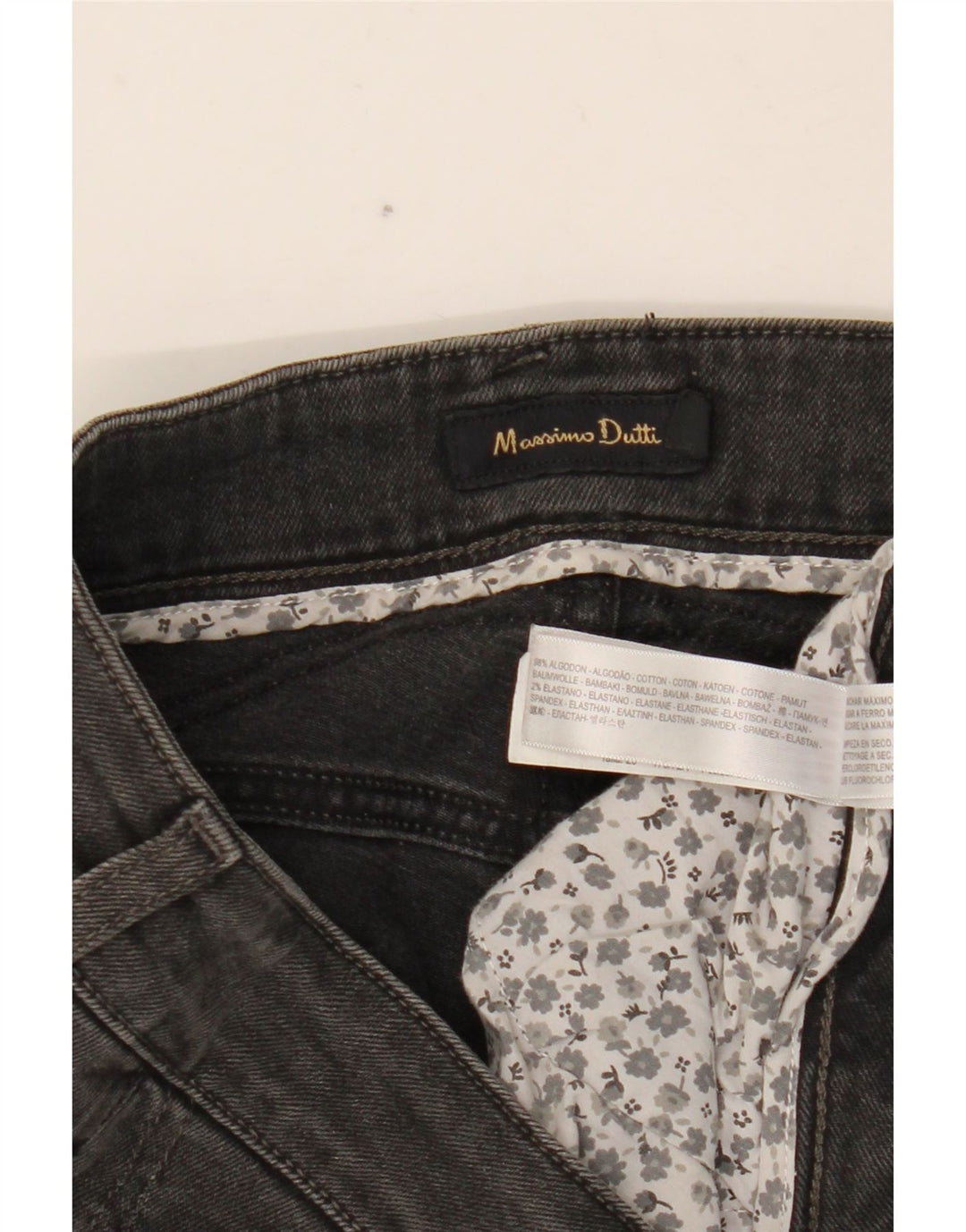 Jeansy damskie Massimo Dutti W29 L33 Szara bawełna