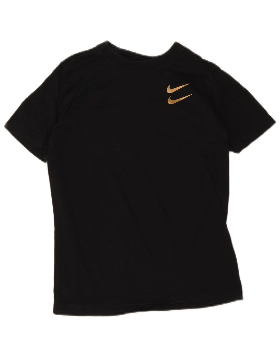 Chłopięcy T-shirt Nike Swoosh z grafiką, 10-11 lat, średni czarny