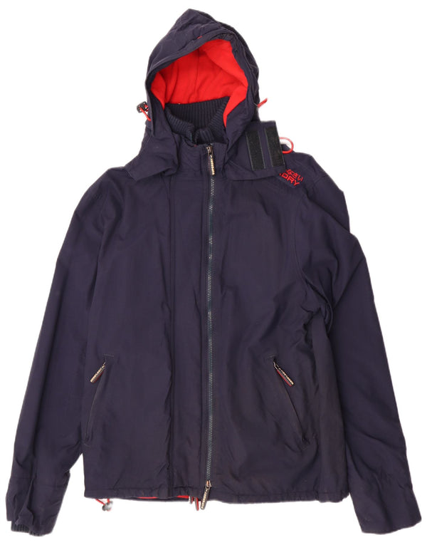 Męska kurtka wiatrówka z kapturem Superdry Windcheater UK 42 XL granatowa