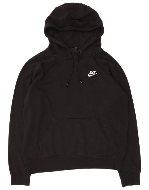 Damski sweter oversize z kapturem Nike UK 10, mały, czarny, bawełniany