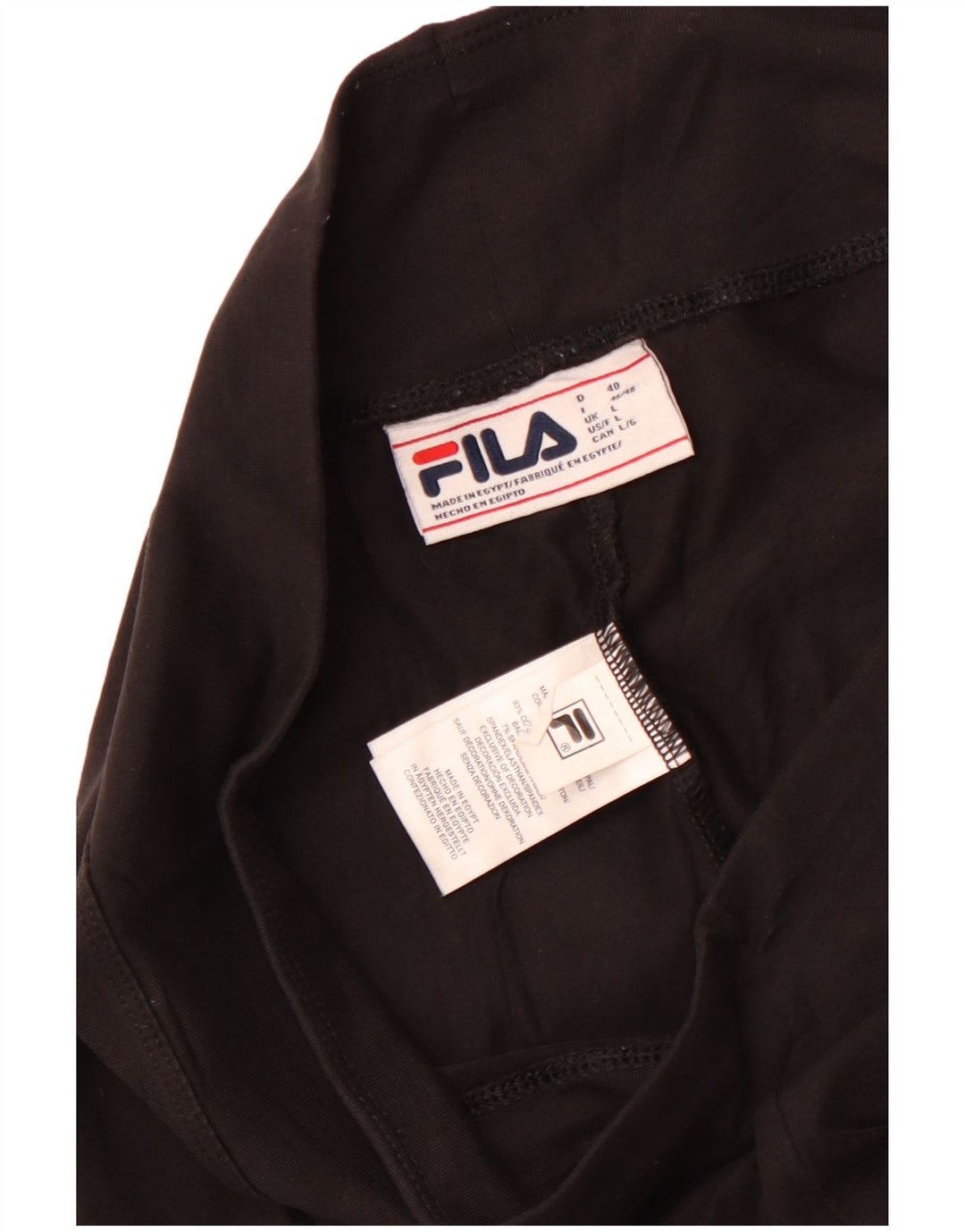 Damskie legginsy Fila Graphic Crop UK 14, duże, czarne, bawełniane