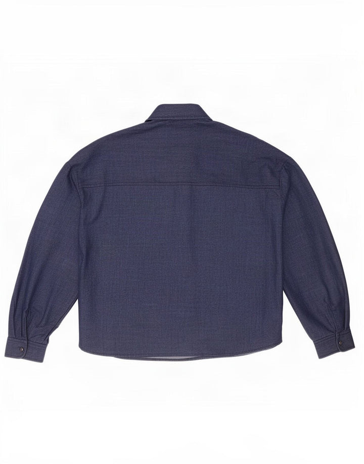 Damska koszula oversize Zara UK 6 XS Granatowa, poliestrowa