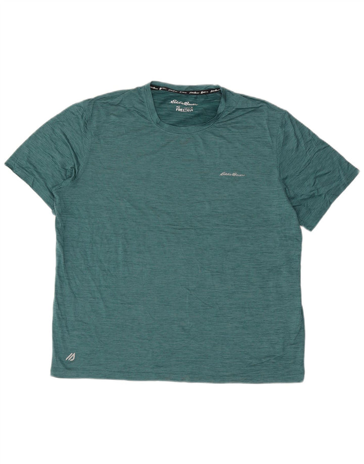 T-shirt męski Eddie Bauer, top XL, zielony, nakrapiany poliester