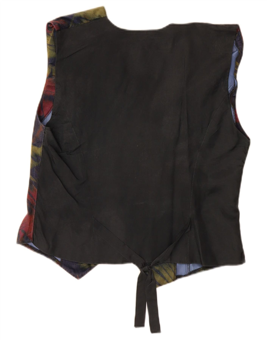 Kamizelka damska VINTAGE UK 12 Średni granatowy w kwiaty