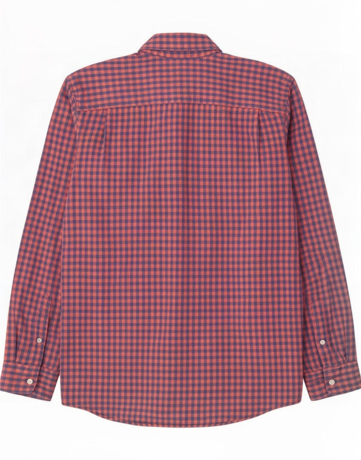Gap Koszula męska slim fit, duża, czerwona bawełniana kratka