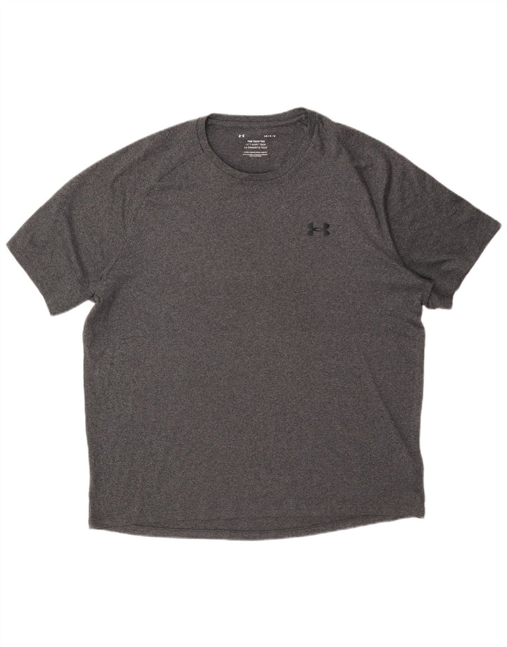 Męski T-shirt Under Armour, duży, szary, poliestrowy
