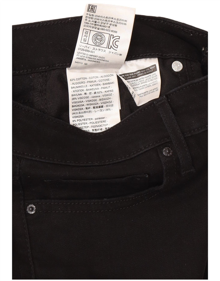 Damskie jeansy Levi's 712 Slim W28 L30 Czarna bawełna