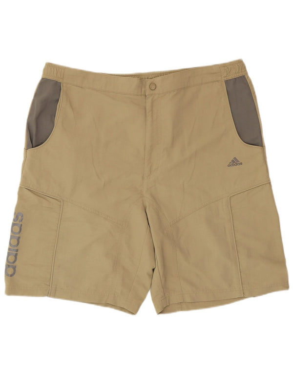 Męskie spodenki ADIDAS W40 XL Khaki, nylon z blokami kolorów