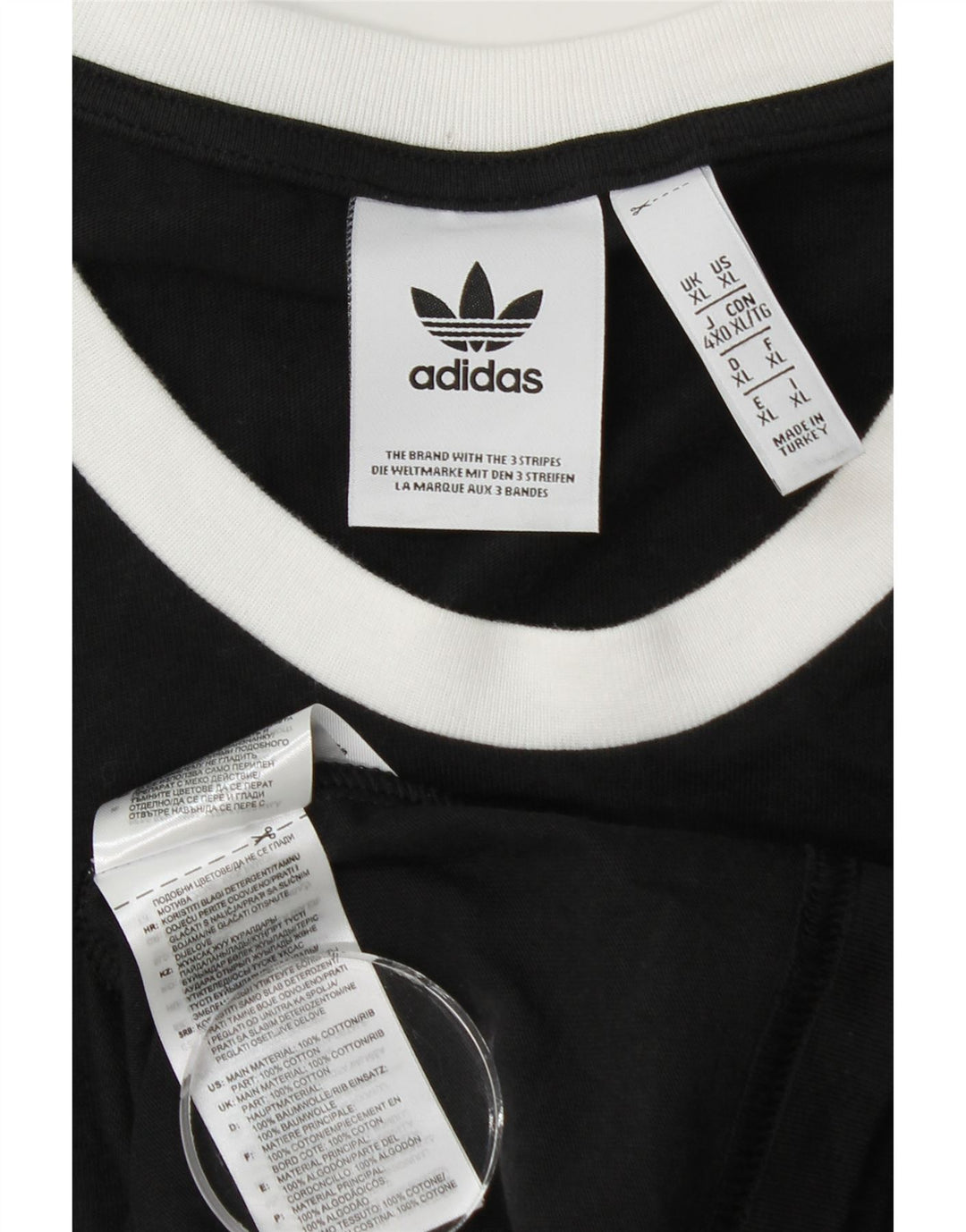 Adidas Męska Koszulka Top XL Czarna Bawełna