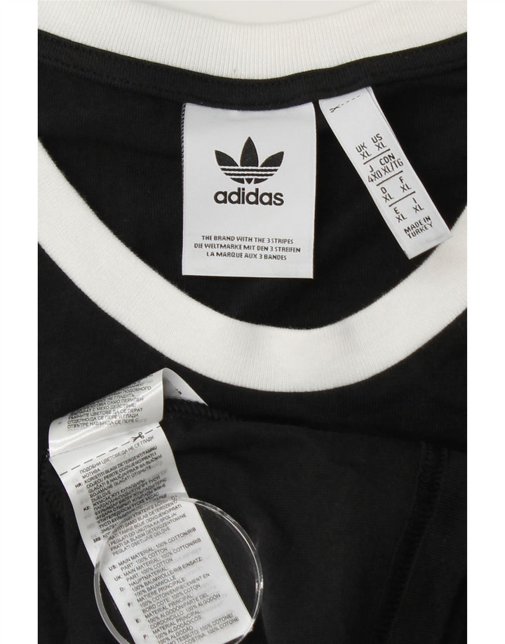Adidas Męska Koszulka Top XL Czarna Bawełna