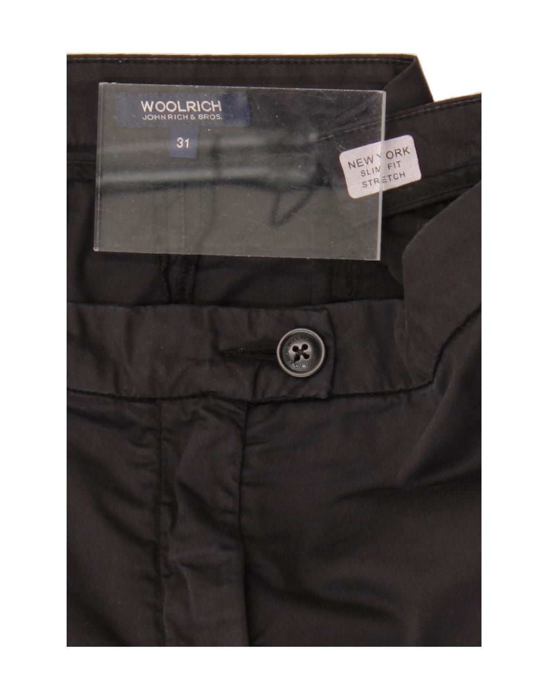 WOOLRICH Womens Stretch Slim Fit Suit Trousers W31 L27 Black Vintage Woolrich and Second-Hand Woolrich from Messina Hembry 