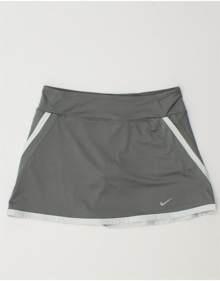 Nike Damskie Dri Fit Skort UK 14 Duży szary poliester z blokami kolorów