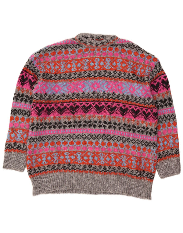 Sweter damski Zara z okrągłym dekoltem UK 16, duży, wielokolorowy Fair Isle