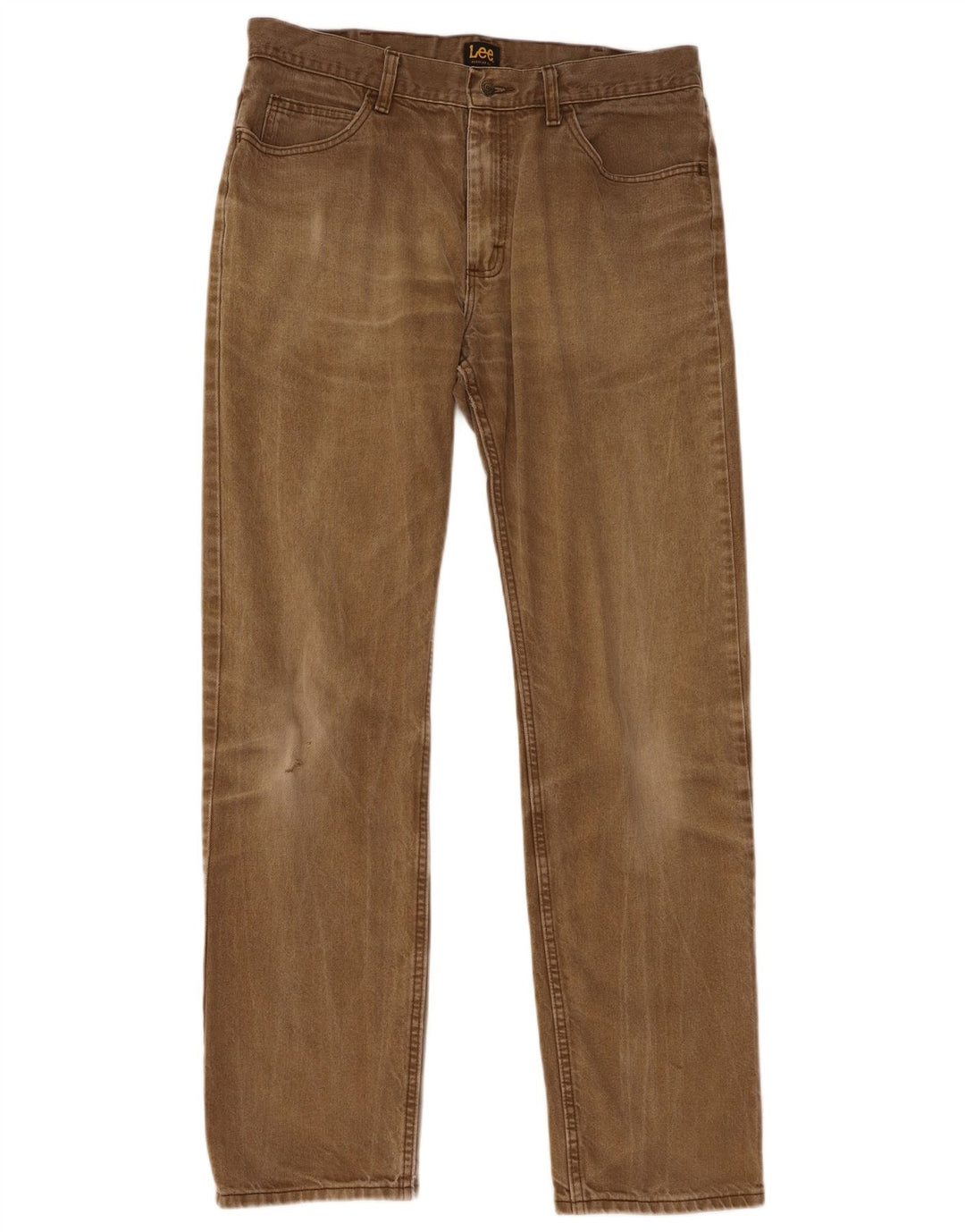 Męskie proste dżinsy Lee W35 L34, bawełna khaki