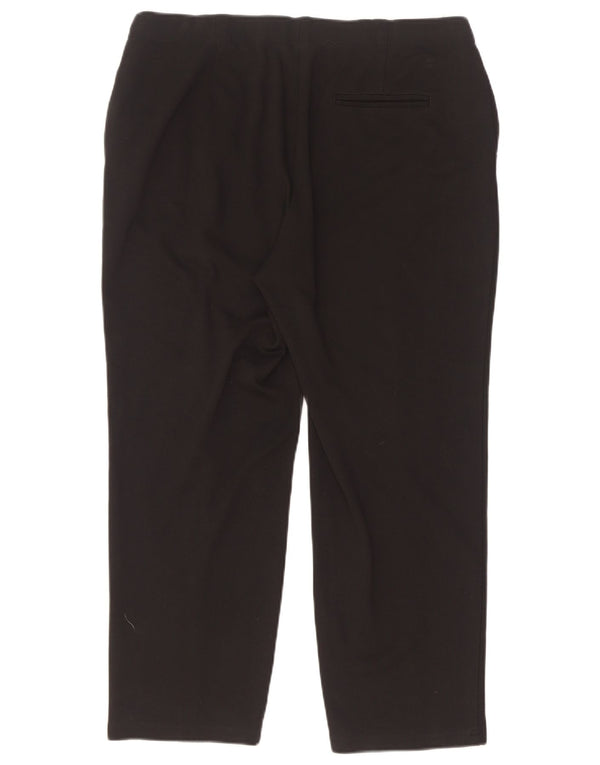 Spodnie damskie Marks & Spencer, proste, przycięte, UK 14, duże, W33, L25, czarne