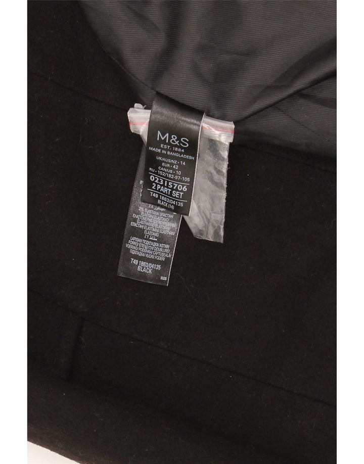 Marks & Spencer Płaszcz damski UK 14, duży, czarny, poliester