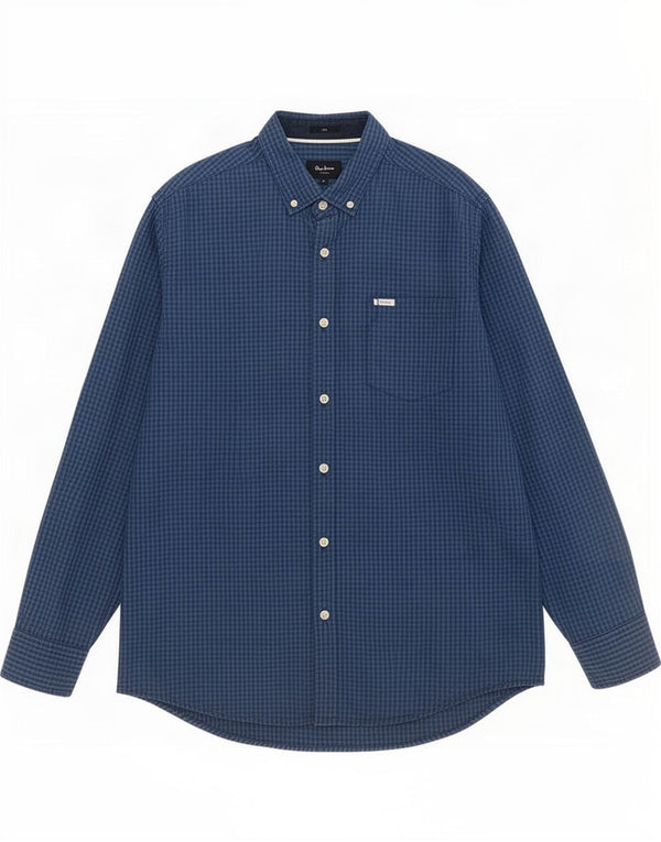 Koszula męska PEPE Jeans XL w niebieską kratkę, bawełniana