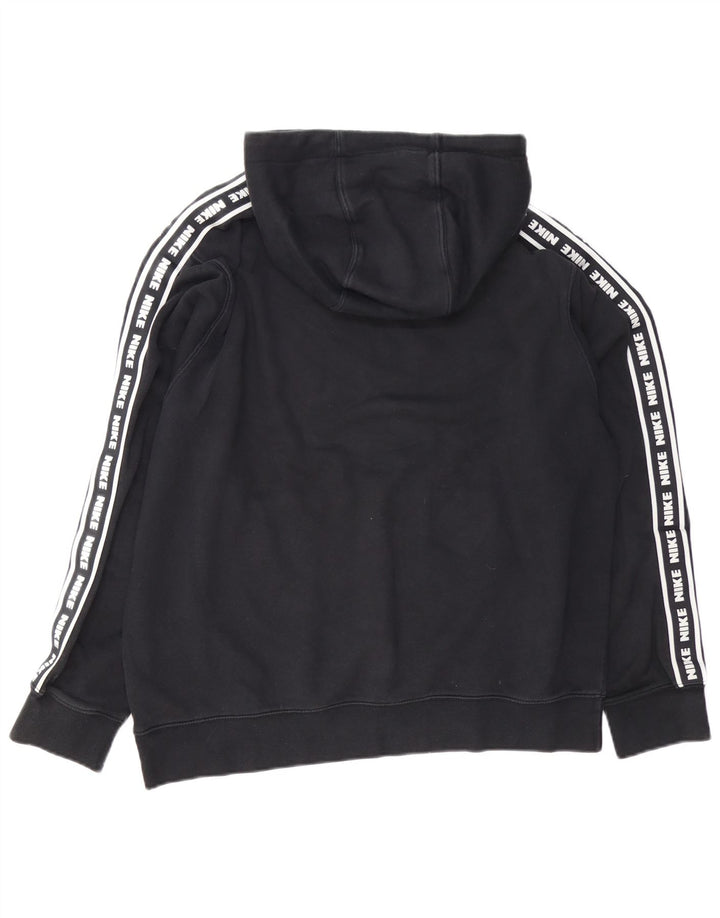 Męski sweter z kapturem NIKE z grafiką, duży, czarny, bawełniany