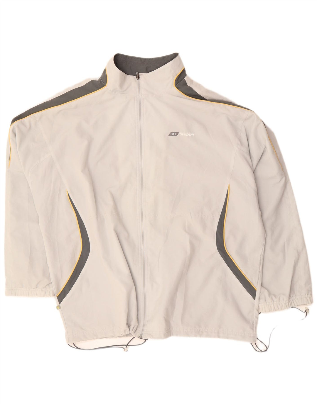 Męska kurtka dresowa Reebok 2XL Szary poliester z blokami kolorów