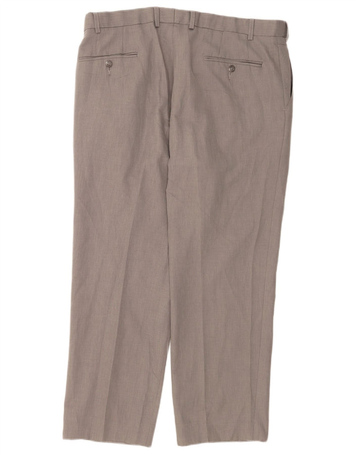 Męskie proste spodnie chino Marks & Spencer W38 L28 Szary poliester