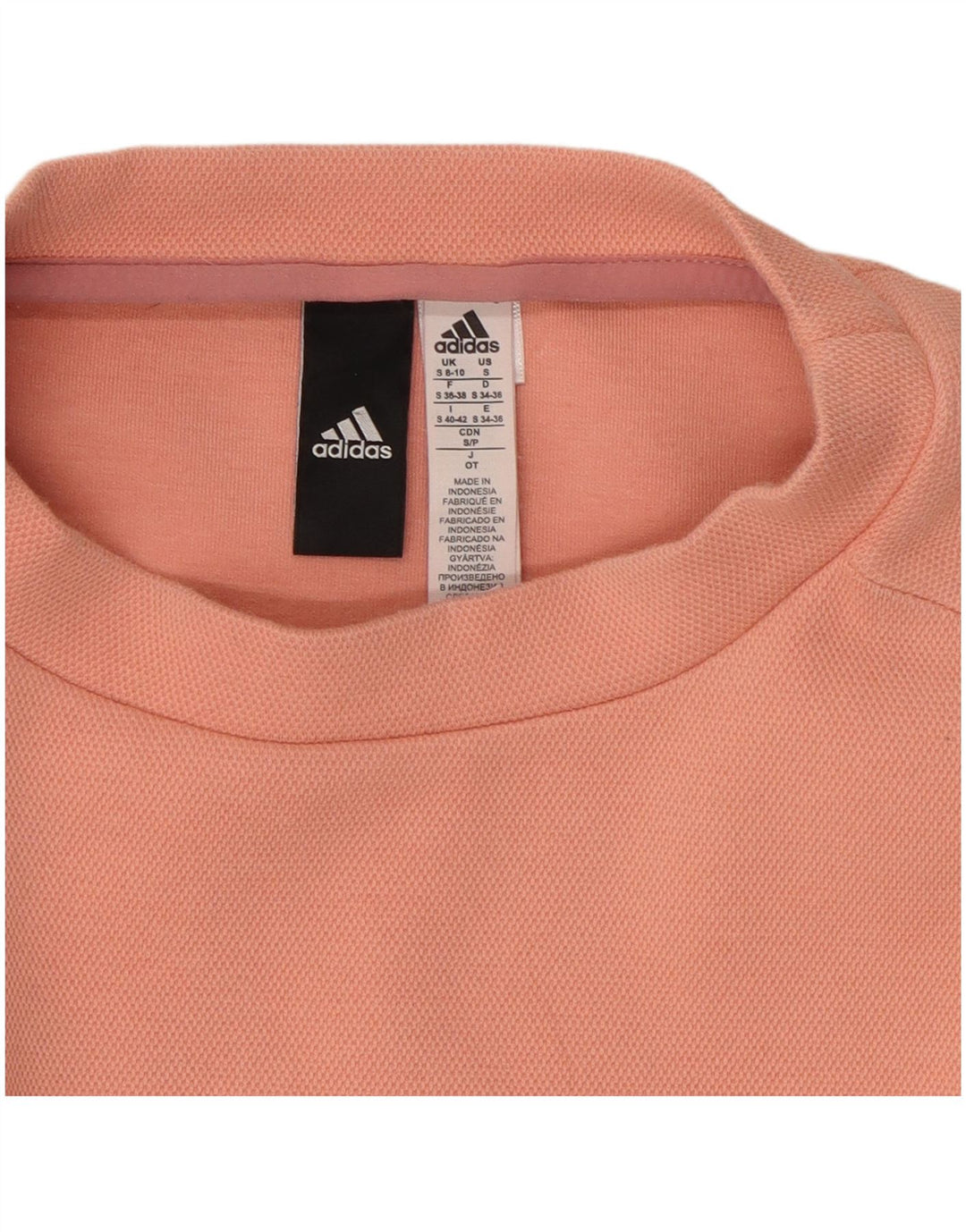 Damski sweter oversize ADIDAS UK 8/10, mały, różowy, bawełniany