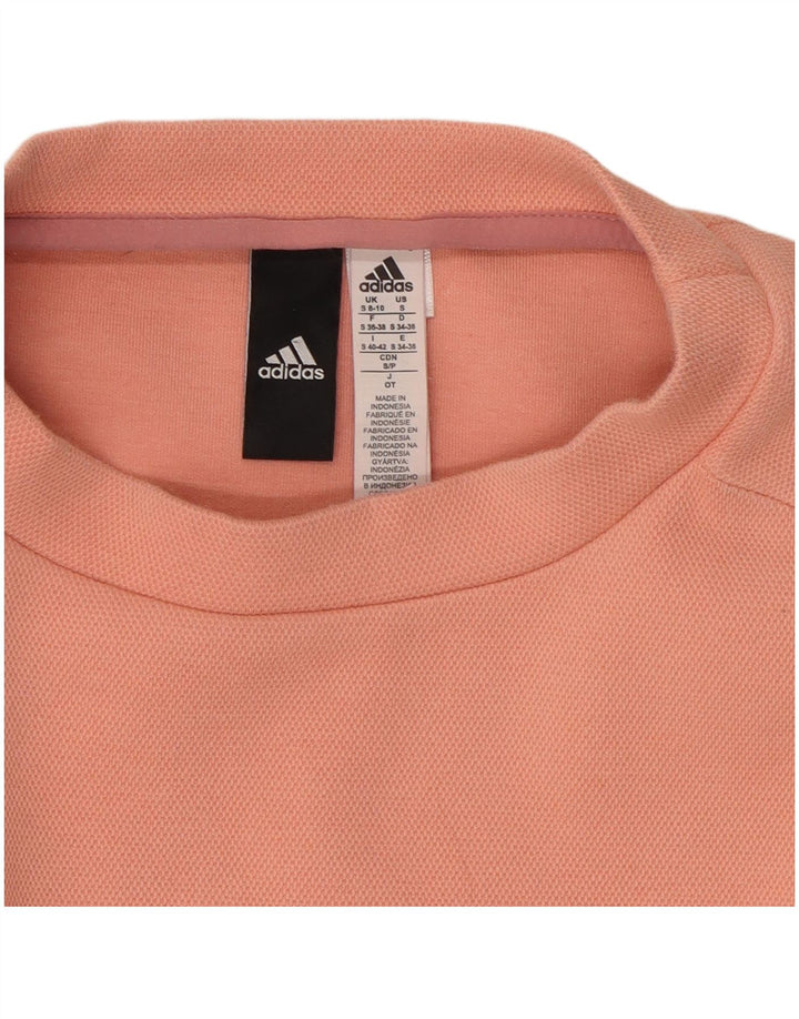 Damski sweter oversize ADIDAS UK 8/10, mały, różowy, bawełniany