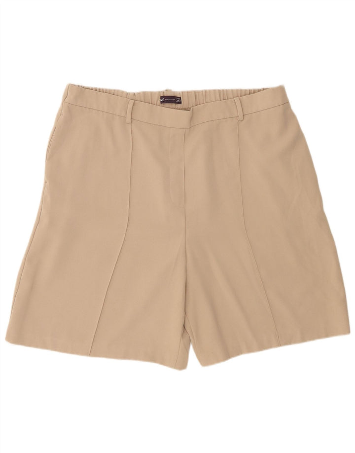 Marks & Spencer Damskie spodenki Chino UK 20 2XL W42 Beżowy poliester