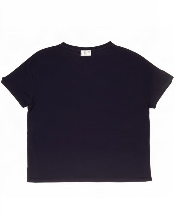 Damska koszulka z grafiką Tommy Hilfiger Top UK 18 XL, granatowa, bawełniana