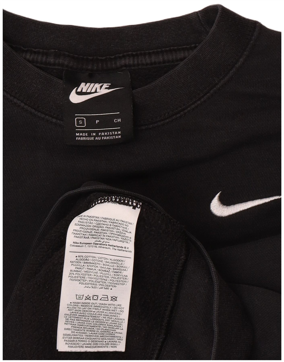 Damska bluza dresowa Nike Crop Oversize UK 10, mała, czarna, bawełniana