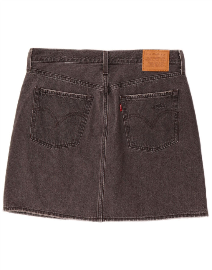 Damska mini spódniczka dżinsowa LEVI'S W30 Średni brąz, bawełna