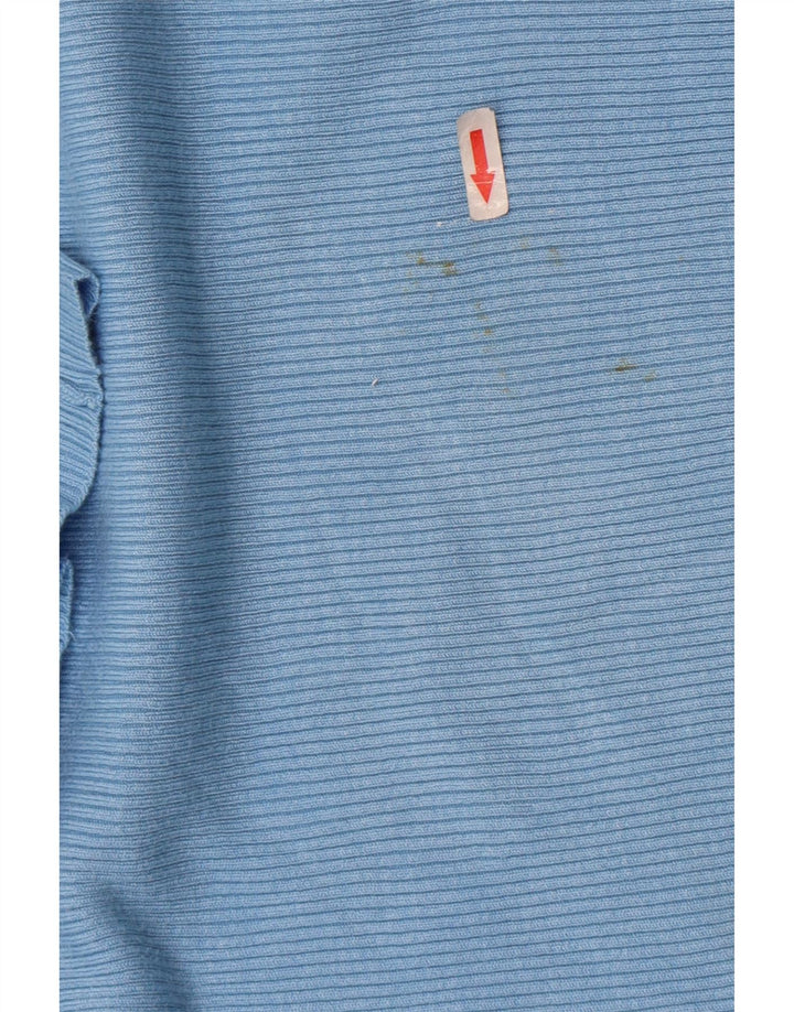 Marks & Spencer Damski top z długim rękawem, UK 18 XL, niebieska wiskoza