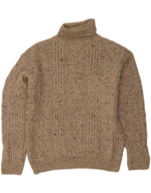 La Redoute Damski sweter z golfem, EU 44/46 XL, beżowy, nakrapiany