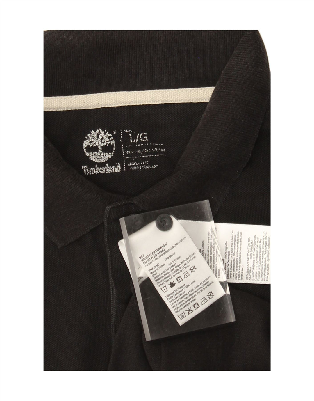 Męska koszulka polo Timberland, duża, czarna, bawełniana