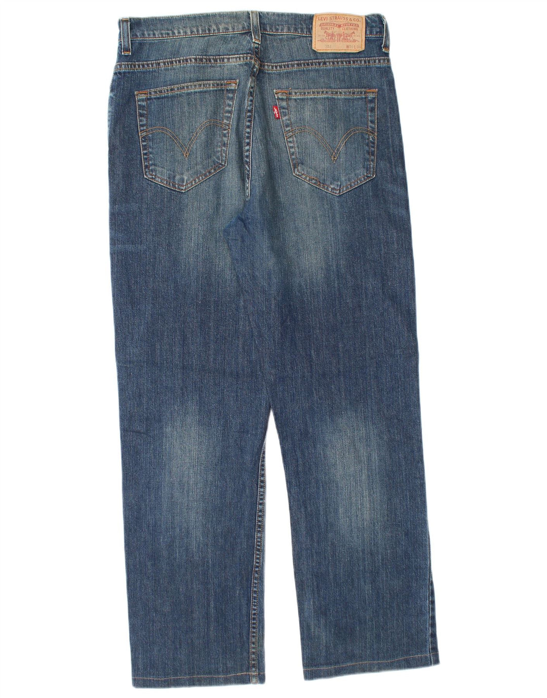 Męskie dżinsy Levi's 752 Straight W34 L29 Niebieskie bawełniane