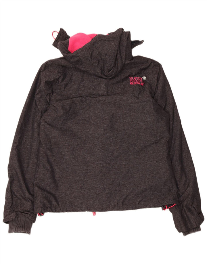 Damska wiatrówka z kapturem Superdry UK 16, duża, szara