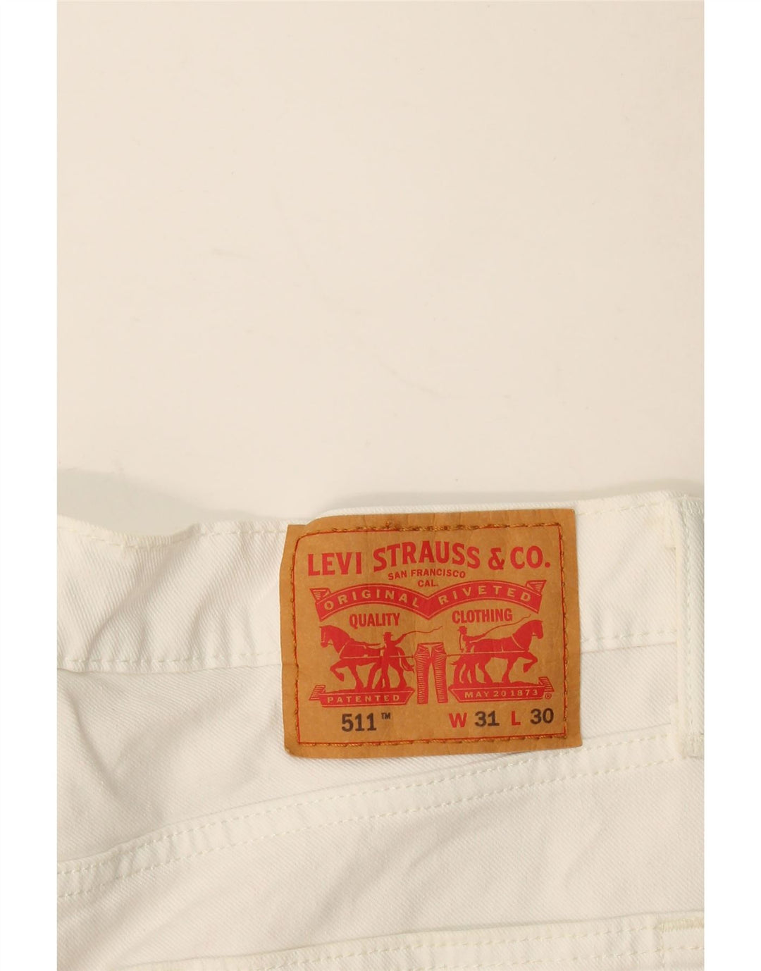 Damskie jeansy Levi's 511 Slim W31 L30 Biała bawełna