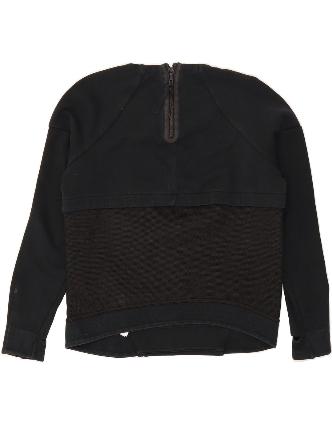 NIKE Womens Oversized Sweatshirt Jumper UK 10 Small Black Colourblock Vintage Nike and Second-Hand Nike from Messina Hembry 